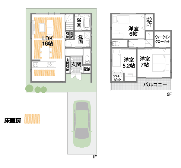八尾木北6丁目 間取りプラン例